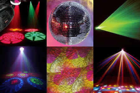 Intelligent DJ Scan 250, Disco Ball, Green Laser Effect,