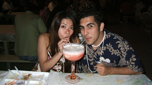Getting wasted at a Luau